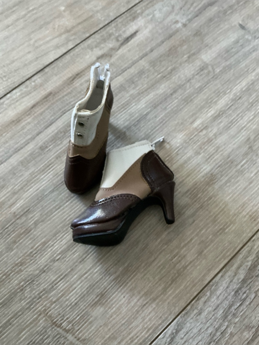1/3 SD BJD Shoes Spliced High-heeled Boots British Style 7.5*2.8cm